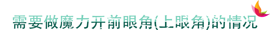 需要做魔力开前眼角(上眼角)的情况